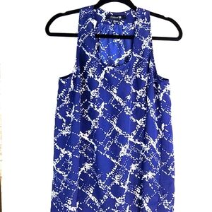 Forever21, 0279, Navy and White sleeveless top, Sz L/G